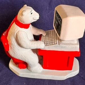Coca Cola Bear Figuring Always a Computer Operator